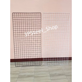 ตะแกรงเหล็กชุบพลาสติก ขนาด 60x120 ซม. สีขาว/ดำ ตะแกรงอเนกประสงค์ ตะแกรงทำกรงสัตว์เลี้ยง