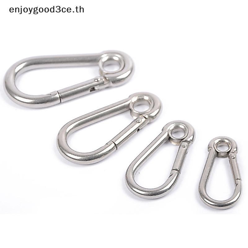L&Z M4 M5 M6 M7 M8 Stainless Steel Carabiner Carbine Snap Hook พร้อมตาไก่สปริง Bule Key Ring.