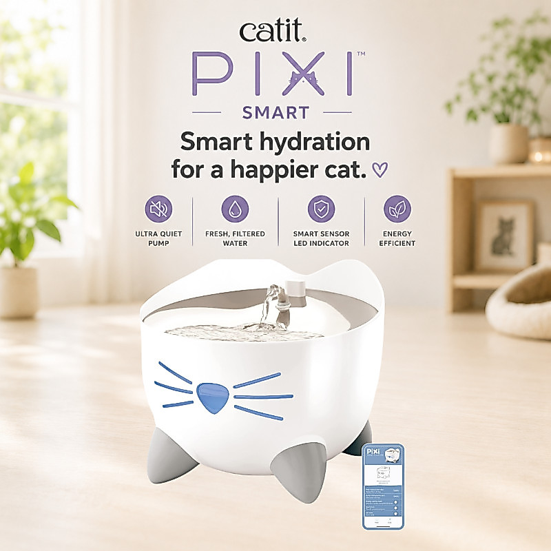 Catit PIXI Smart Cat Water Fountain Silent Pet Water Dispenser