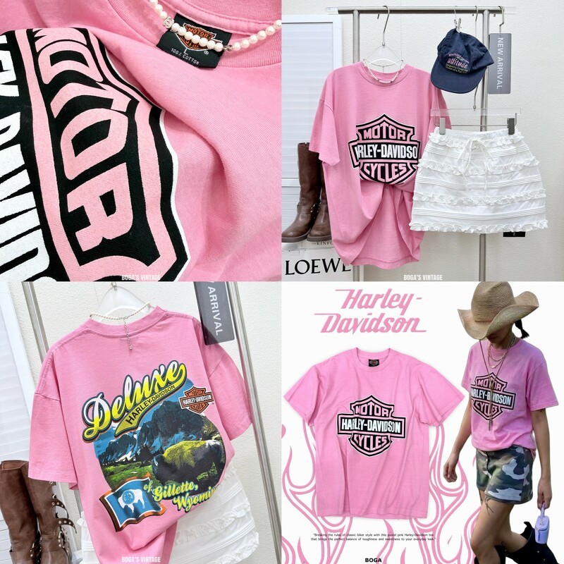 เสื้อยืดรีปริ้นวินเทจฮาเล่ motor deluxe