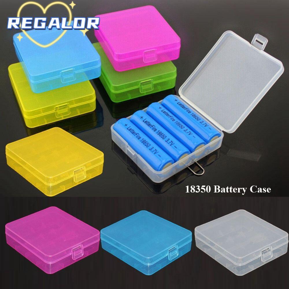 REGALOR0G แบตเตอรี่ , 4 AA AA พลาสติก 18650 กล่องแบตเตอรี่, คุณภาพสูง Coloful Anti-slip Battery Hold
