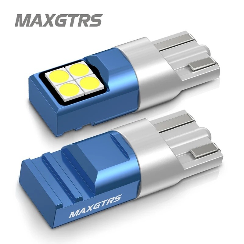 2x T10 โคมไฟ LED W5W 168 194 หลอดไฟ LED ไฟป้ายทะเบียน 6000K Super Bright Warm White Ice Blue 3030 ภา