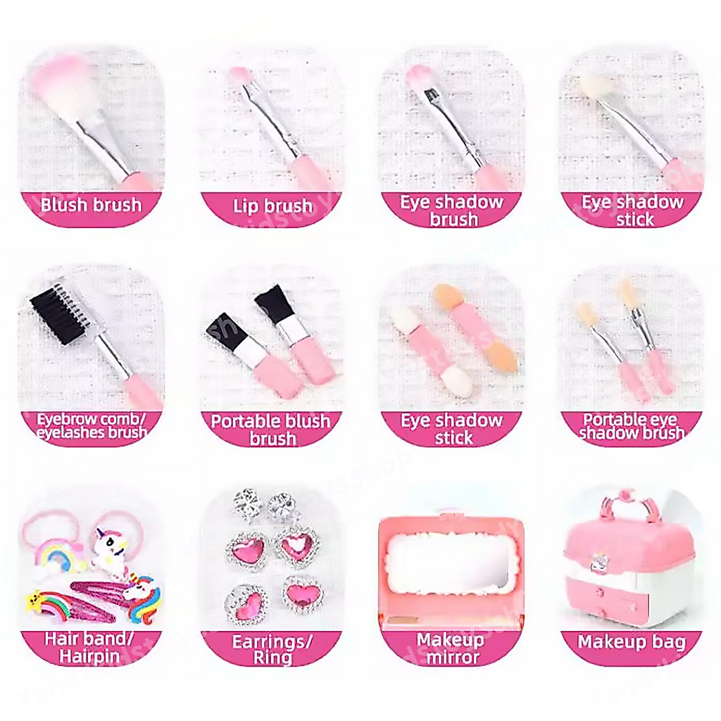 ⭐️Y&YToys Kids⭐เครื่องสําอางเด็ก ของเล่นแต่งหน้า ชุดแต่งหน้าเด็ก พร้อมลิปสติก อายแชโดว์ น้ำยาทาเล็บ — صورة 6