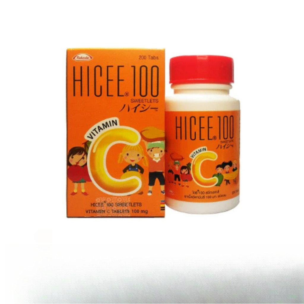 Hicee 100 Sweetlets วิตามินซีชนิดอม รสส้ม ทานง่าย เสริมภูมิ ป้องกันหวัด สำหรับเด็กและผู้ใหญ่