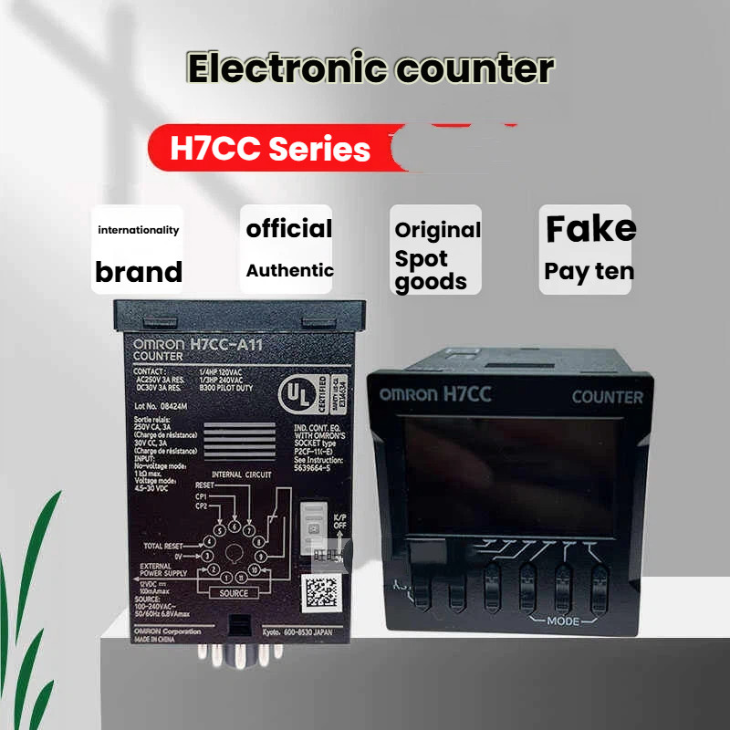 Original Omron เคาน์เตอร์อิเล็กทรอนิกส์ H7CC-A A8D ASD AWSD A11 AU AUD เครื่องวัดวามเร็วแบบดิจิตอล
