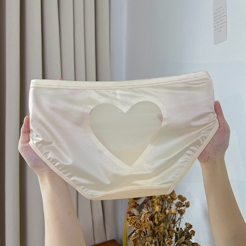 Love Peach Love ลูกไม้ยุโรปและอเมริกาของผู้หญิงเยาวชนนุ่มสบายสะโพกสิ่งล่อใจตาข่ายต่ําเอวชุดชั้นในไร้