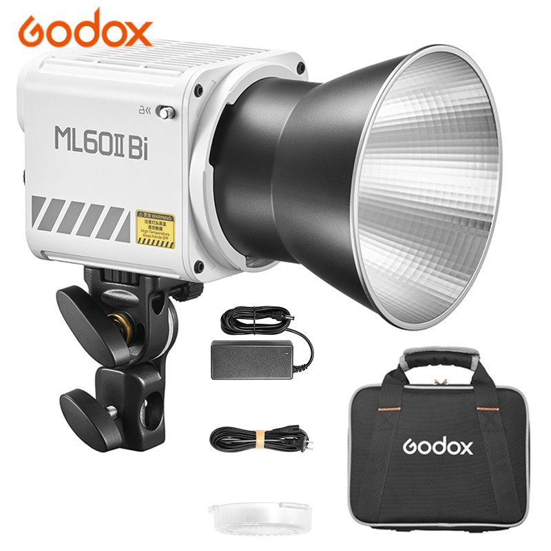 Godox ML60II Bi ไฟ LED Bowens Mount 2800-6500K Bi-Color LED Video Light พร้อม APP ควบคุมสําหรับภาพใน