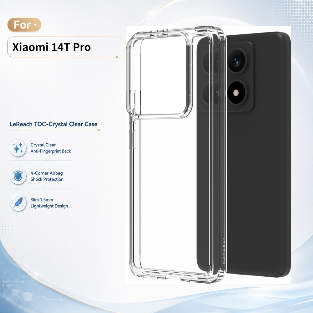 เคสใส สำหรับ Xiaomi 14T Pro การป้องกันกล้อง โปร่งใสบางเฉียบ CA1000