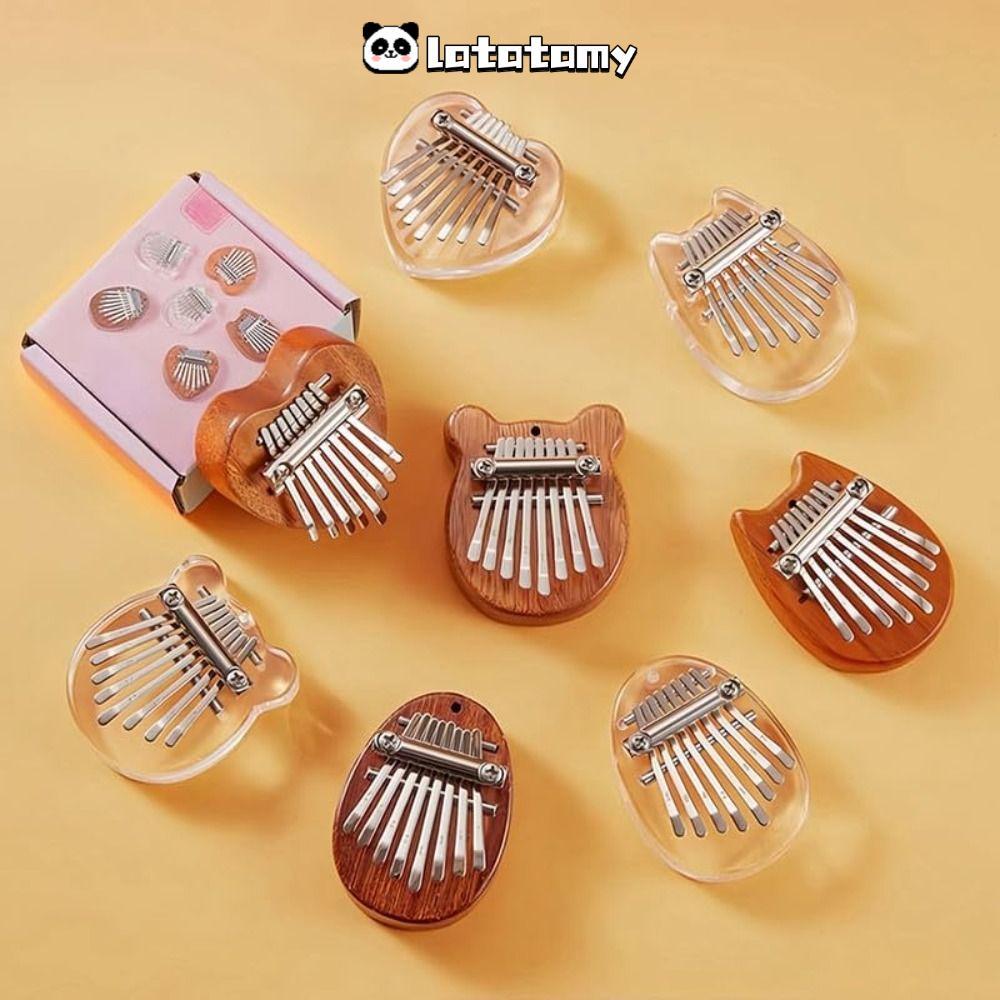 LATATPH 8 Key Finger Thumb Piano, Marimba Musical Piano Pendant Mini Thumb Piano, Good Accessory Pen