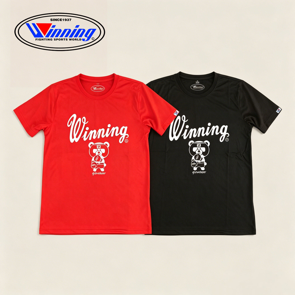 พร้อมสต็อก Top Unisex Winning boxing suit combat training Loose 100% Premium Cotton Round Neck Short