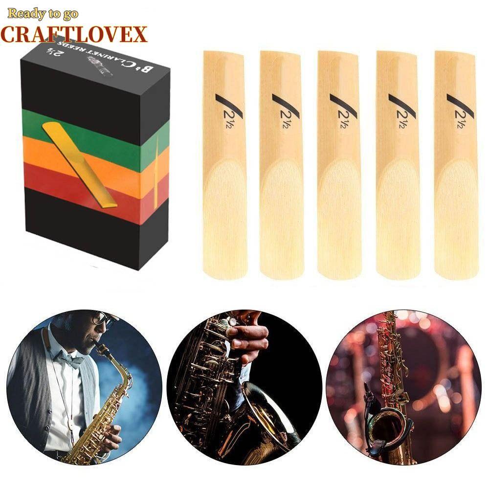 CRAFTLOVEX แซ็กโซโฟนนกหวีด, Reed 10 ชิ้น Clarinet Reed, Alto 1.5/2.0/2.5/3.0/3.5/4.0 Bb Tone Clarine