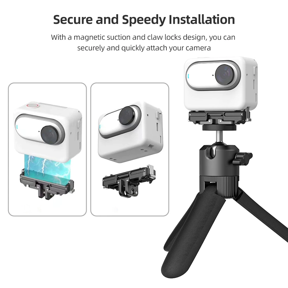 Metal Magnetic QUICK RELEASE Mount สำหรับ Insta360 GO3 อะแดปเตอร์อลูมิเนียม thumbnail 3