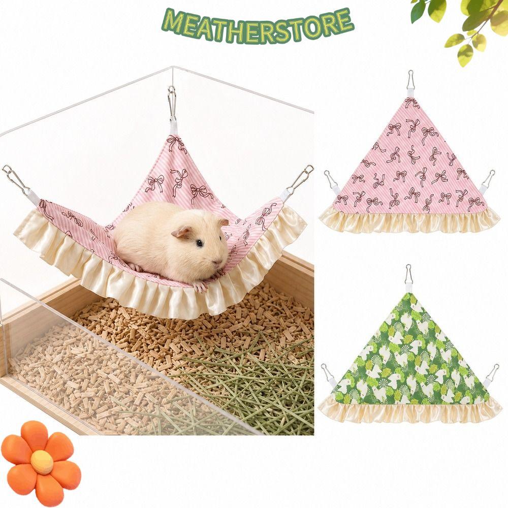 KEATHS PET Hammock, Breathable Metal Small Pet Hammock, Breathable Compact Corner Hanging Guinea Pig