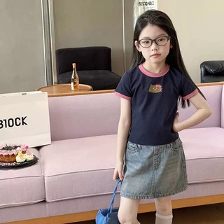 PRETTY BABY เสื้อเด็ก เสื้อยืดคอกลม เสื้อแขนสั้น ลายน้องสัตว์ (2343)
