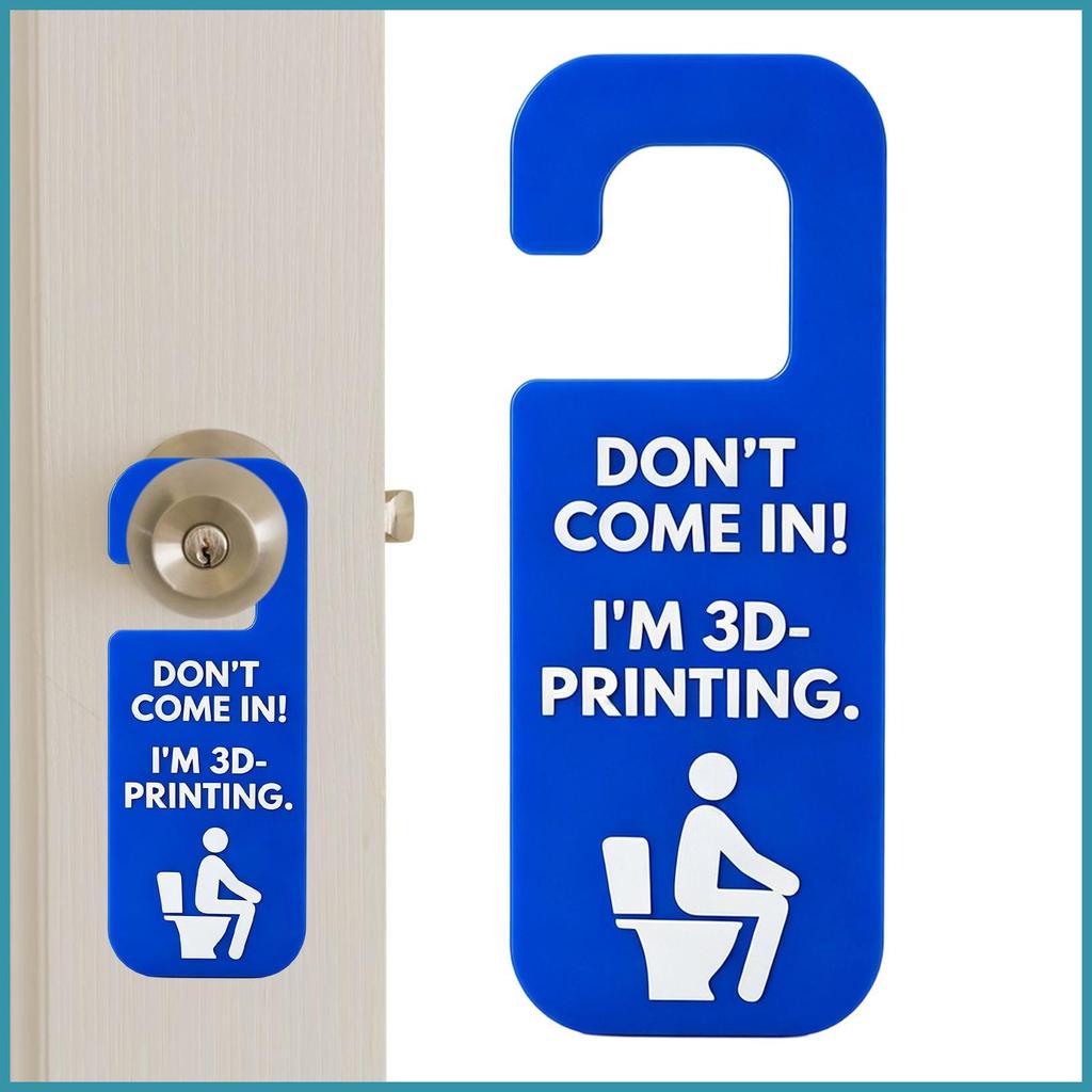 ห้าม Disturb ป้ายสําหรับ Office Squatting ธีมห้องน้ํา Knob Decor 3D การพิมพ์ป้ายประตูหอพักสําหรับห้องน้ําในบ้าน yontnth