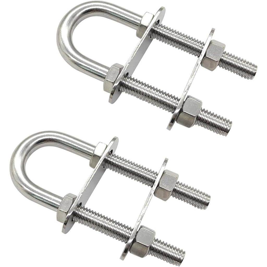 Marine Boat Stern Eye Tie Down U Bolt, Dia Stainless Steel Bow Eye Thread Bolt