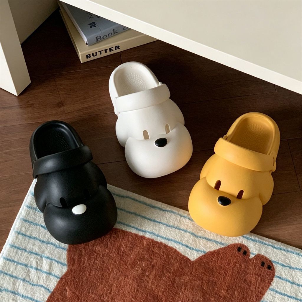 Ins สไตล์น่ารัก Puppy Hole รองเท้านักเรียนหญิงสวมใส่ด้านนอกหนา Soled Anti-Slip ฤดูร้อน Micro Arch รองเท้าแตะชายหาด