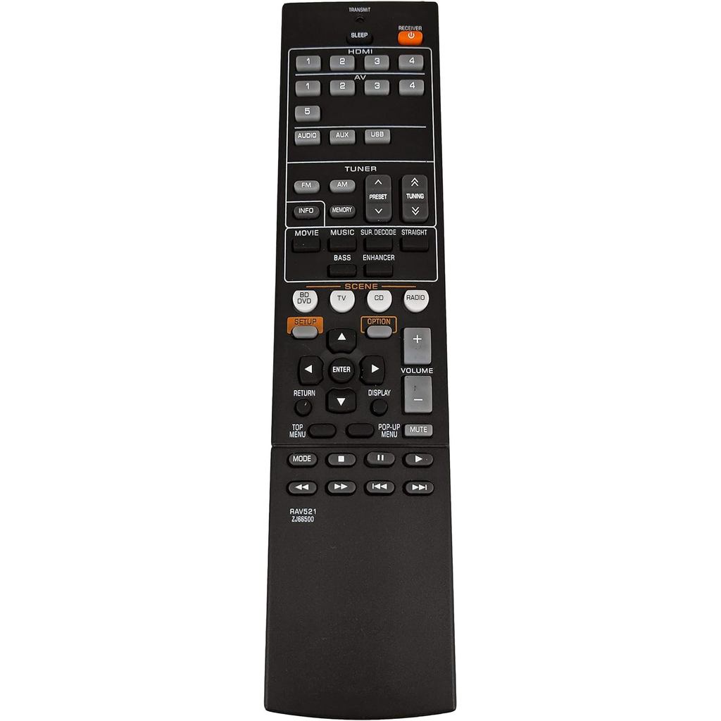 ใหม่ RAV521 ZJ66500 รีโมทคอนโทรลสําหรับ Yamaha Audio/Video Receiver สําหรับ RX-V377 YHT-4910U HTR-30