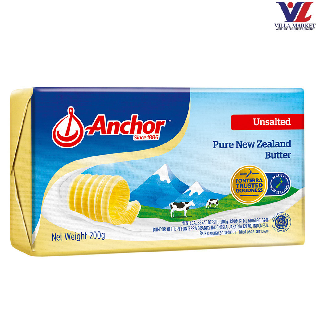 Anchor Butter Unsalted 200G แองเคอร์ เนยชนิดจืด 200 กรัม