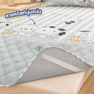 ผ้าปูที่นอนกันน้ำ3/3.5/5/6ฟุต ป้องกันไรฝุ่น ซักเครื่องได้ ที่นอนกันน้ำ ผ้ารองฉี่ กันน้ำ100% รัดมุม ที่นอน