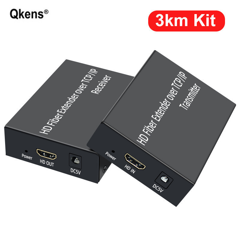ตัวขยายสัญญาณ HDMI แบบไฟเบอร์ออปติก 3 กม. TCPIP สายไฟเบอร์ออปติก SC 1080P เครื่องส่งสัญญาณภาพและเสีย