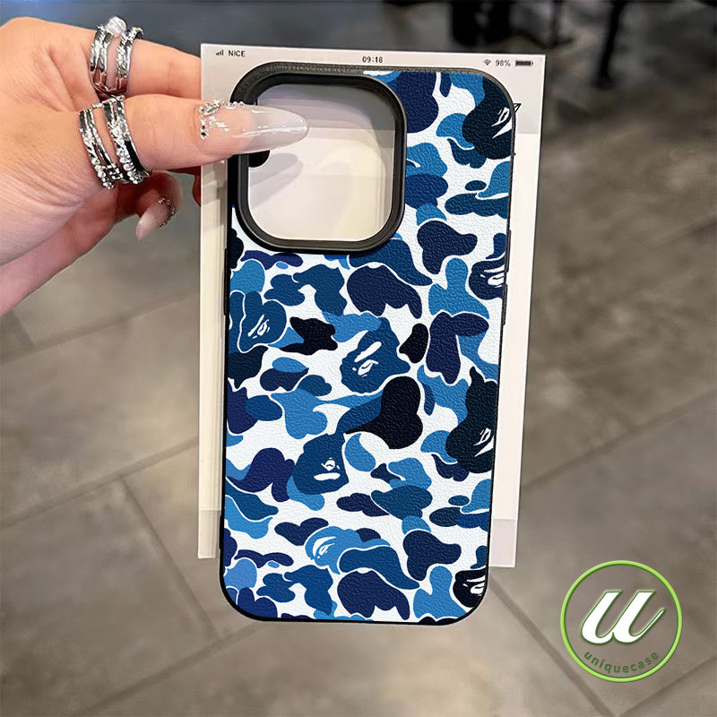 เคสโทรศัพท์ลายเสือดาวสีแดงและสีน้ำเงิน เคสไอโฟน IPhone 17 12 14 11 16 13 15 Pro Max Air XS Max XR X15 16 Plus
