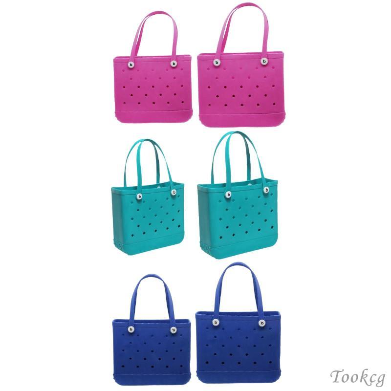 [Tookcg] Beach Tote Bag Beach Storage Basket Bag for Boat Beach Travel