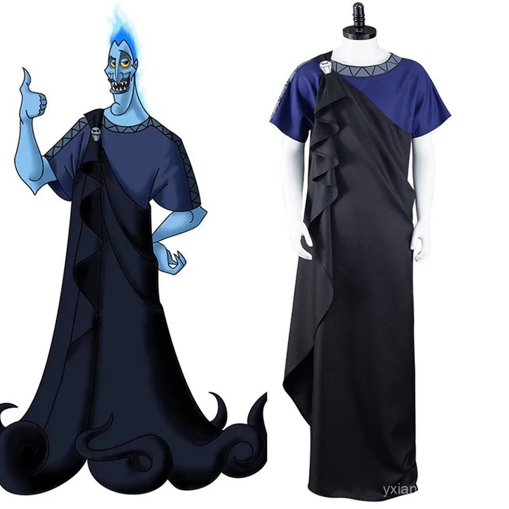 ผู้ใหญ่ Disney Hades Hercules คอสเพลย์เครื่องแต่งกายการ์ตูน Hades ชุดฮาโลวีน Carnival Stage Performa