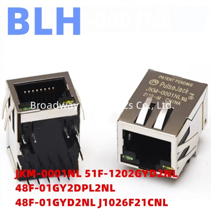 5PCS พอร์ตเดี่ยว RJ45 Connector JKM-0001NL 51F-1202GYD2NL 48F-01GY2DPL2NL 48F-01GYD2NL J1026F21CNL ห