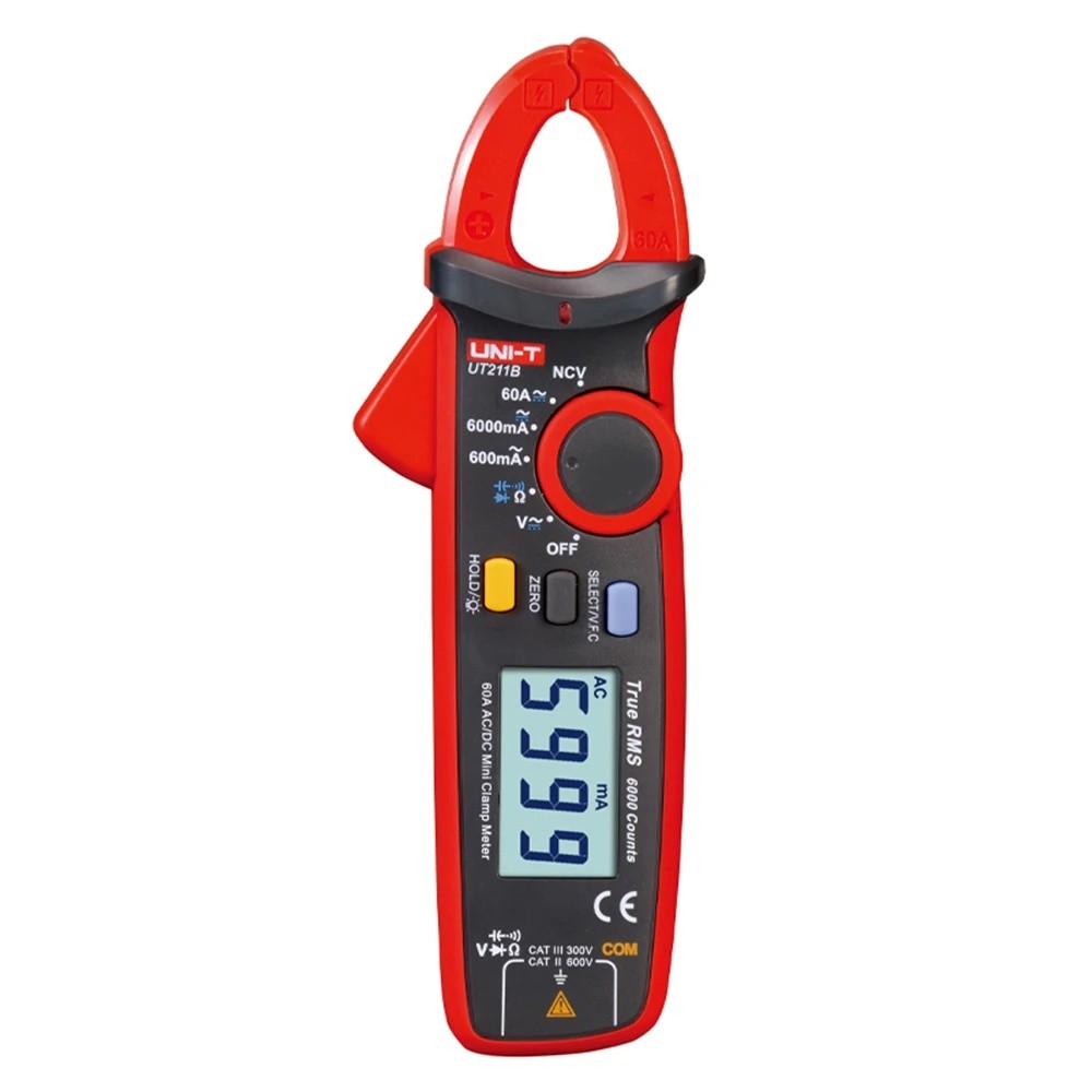 KK6E UNI-T UT211B 6000 นับ Digital Ac Dc Clamp Range Clamp Tester Analog Clamp Meter