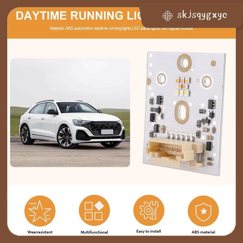 skjsqygxycFor Q8 SQ8 Q8 2019-2023 รถเปลี่ยน DRL LED ไฟวิ่งกลางวันโมดูลไฟ LED บอร์ดไฟเลี้ยว LED บอร์ด