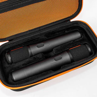 กระเป๋าใส่ไมโครโฟน + ชุดกันลื่นสําหรับ JBL PartyBox Wireless Mic - รวมเคสแข็ง ONE ที่ยึดกันลื่นสองตัวสําหรับไมโครโฟน ฝาครอบโฟม 2 อัน และ 2 รูบี
