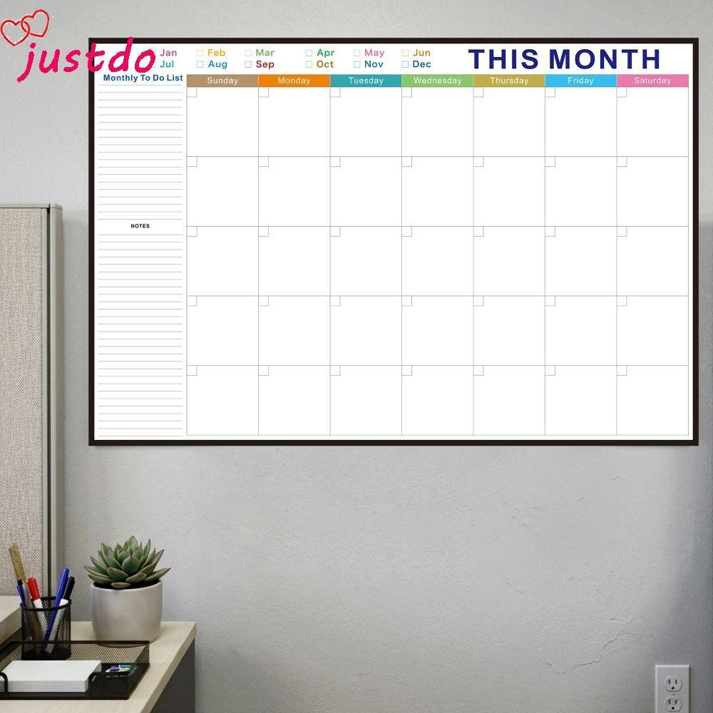 JUSTODO Calendar Bulletin Board, Reusable กันน้ํารายเดือน Planner Board, Premium Tearproof Folding E