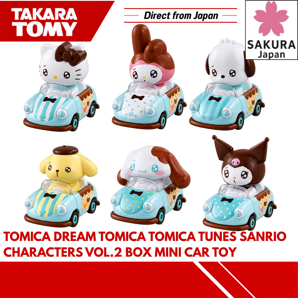 TAKARA TOMY Tomica Dream Tomica Tunes Sanrio Characters Die-Cast Mini Car Toy for Ages 3 and Up / Vol.2 / BOX