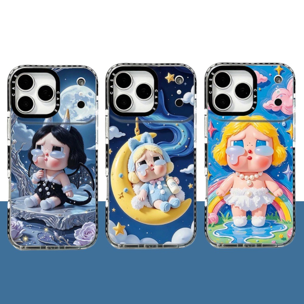 Glitter Devil Girl Soft Phone Case สําหรับ iPhone 17 Pro Max 16 Plus 15 14 13 12 11 กันกระแทกป้องกันปลอก