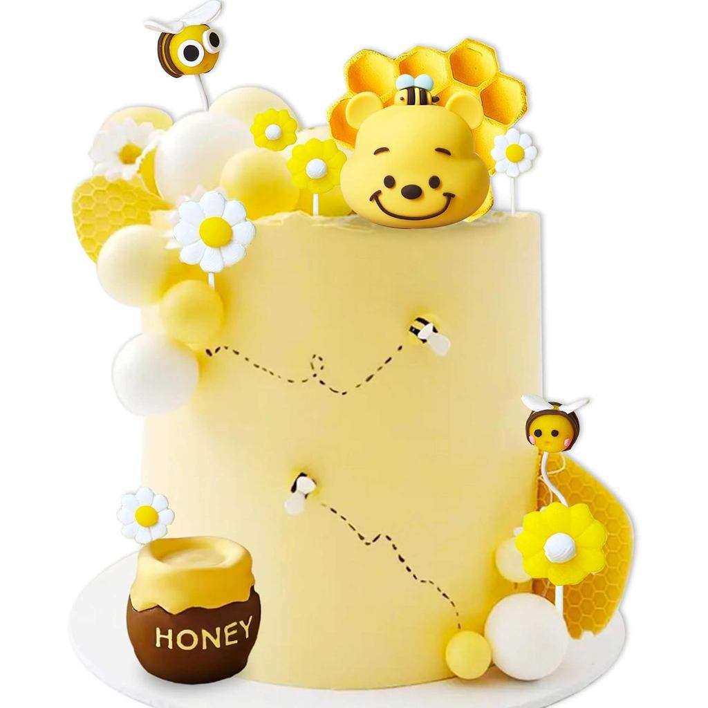 Bumble Bee ตกแต่งเค้กหวีน้ําผึ้งตกแต่งหมี Baby Shower เค้กตกแต่งสนุก Bee One เค้ก Topper Bumble Bee 