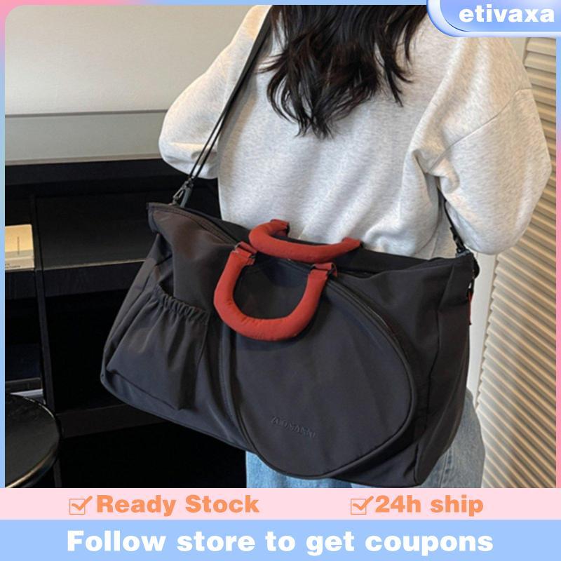 [Etivaxa] Outdoor Sports Tote Multi Pocket Joola Bag โพลีเอสเตอร์ Carryall สําหรับ Pickleball Court 