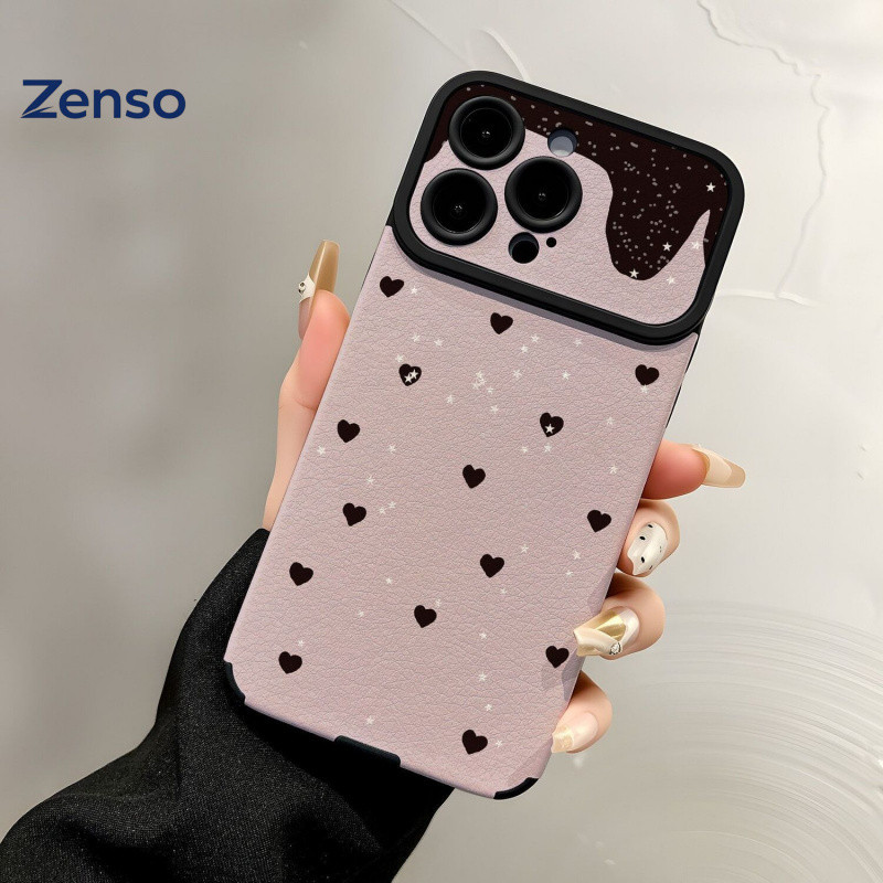 Zenso เคสโทรศัพท์ลายดาวและหัวใจสไตล์ในเมืองเหมาะสําหรับ iPhone X-17 promax air 16e และรุ่นอื่นๆ กันก