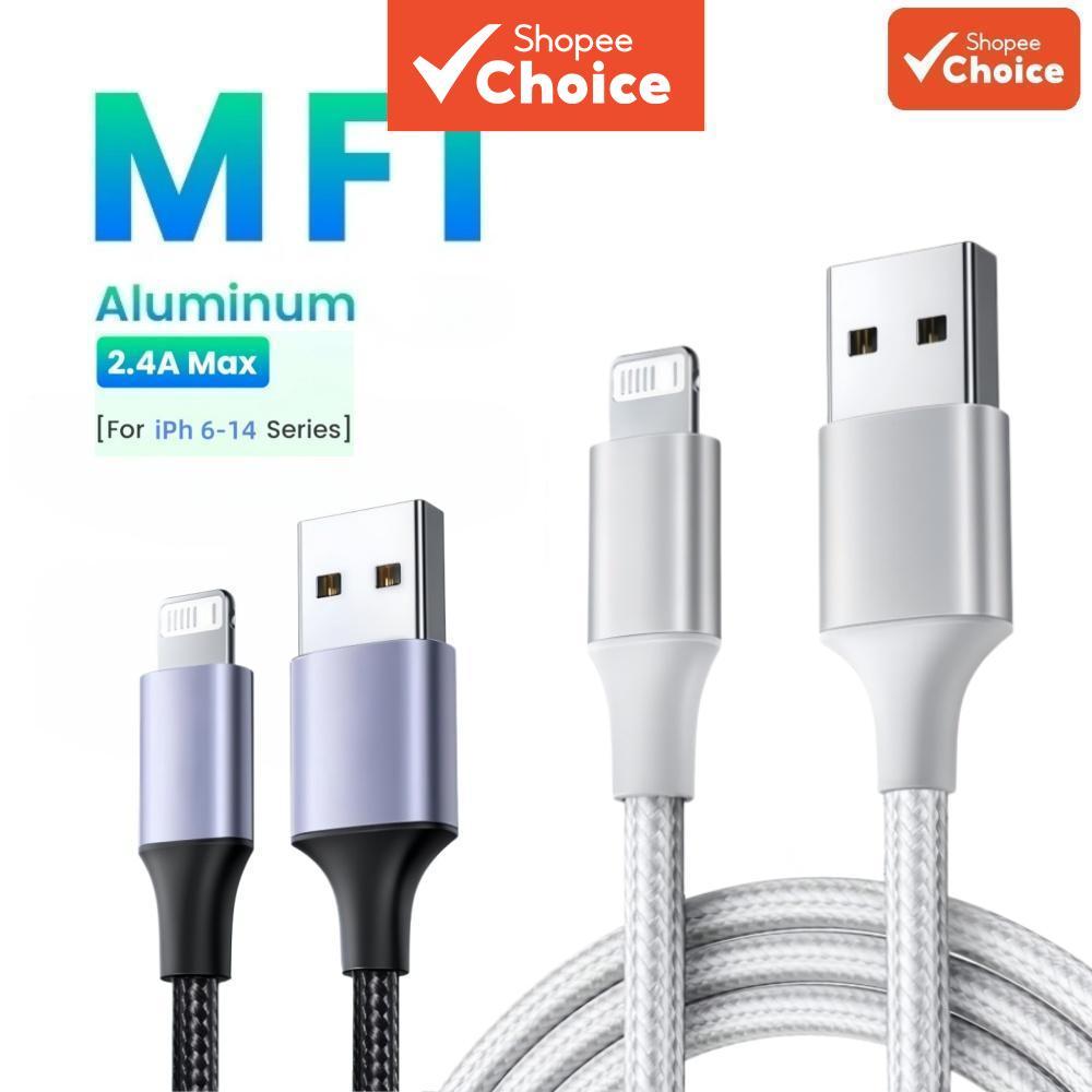 สายชาร์จเร็ว MFi 2.4A USB เป็น iOS สําหรับ iPhone 14 13 12 รองรับการใช้งาน CarPlay