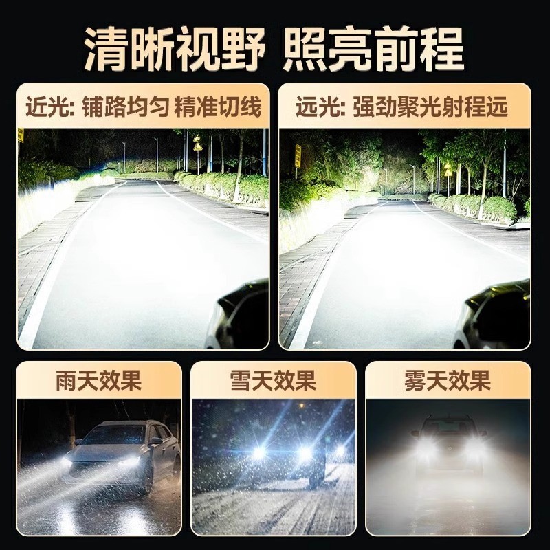 หลอดทองแดงคู่ U-Shaped รถ led ไฟหน้าไฟหน้า h1 9005 ไฟสูงใกล้แบบบูรณาการ h4 h7 รถบรรทุกหลอดไฟ