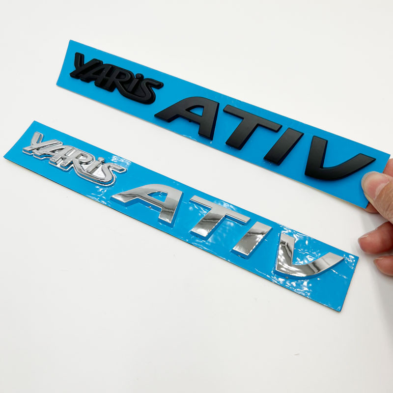 โลโก้ ABS Chrome Yaris Ativ สําหรับ Toyota Yaris Ativ AC100 2022 2023 อุปกรณ์เสริมในรถยนต์
