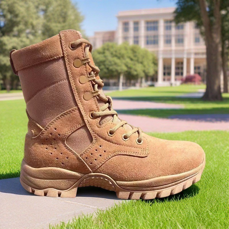 ป้องกันการเจาะ Twenty-One Combat Training Boots Ultra-Light Zipper Breathable Outdoor High-Top Comba