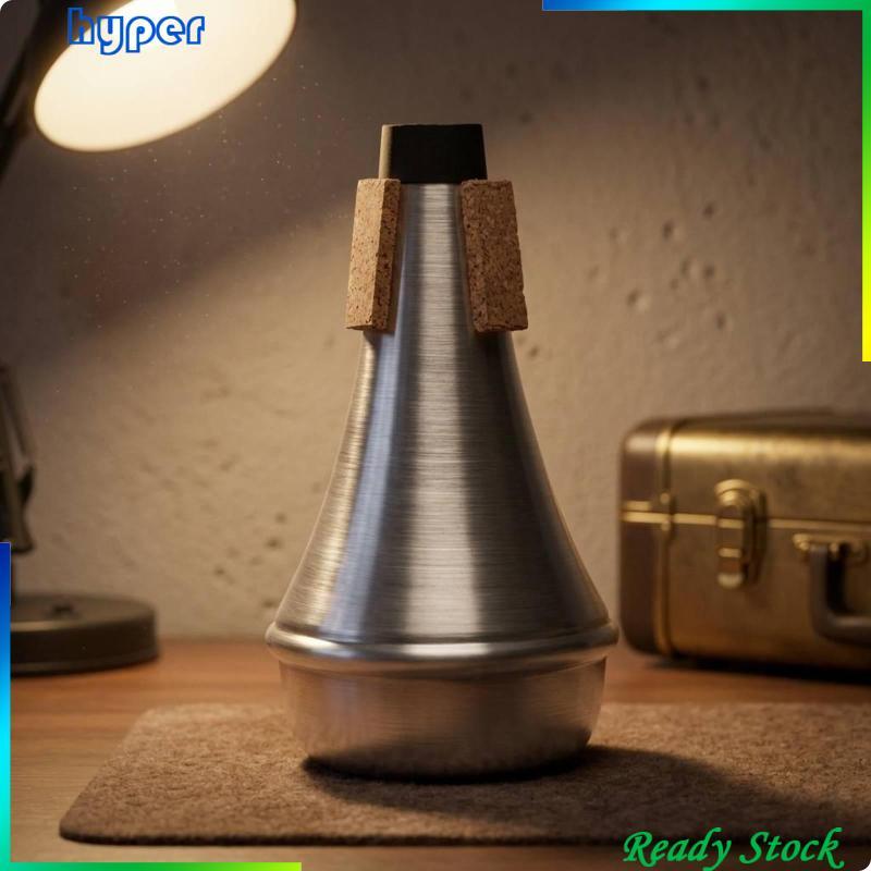 [Hyper] Conical Trumpet Mute Cork Pads Metal Trumpet Mute Black Top Cap Music Accessory Sound Reduct