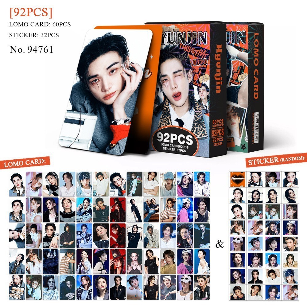 92 Stray Kids Hyunjin Hyunjin Star KPOP สินค้า LOMO Photocard