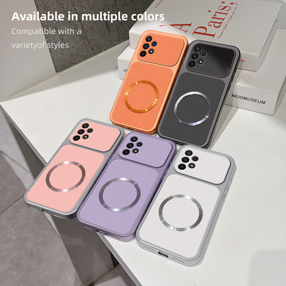 เคสหนังแบบด้านสําหรับ Samsung A33 พร้อมวงแหวนแม่เหล็กชาร์จ กันกระแทก กันตก รุ่น SM-A336E/DS, SM-A336