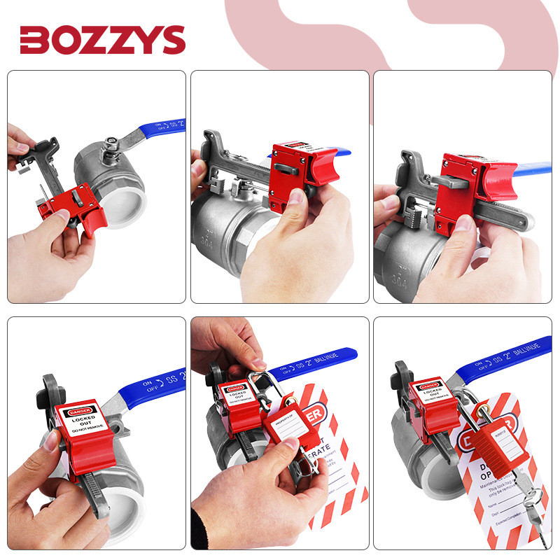 บี. บี. BOZZYS ล็อคอุตสาหกรรมวิศวกรรมแยก lotto วาล์วปรับ Universal อลูมิเนียม Handle Ball Valve Lock