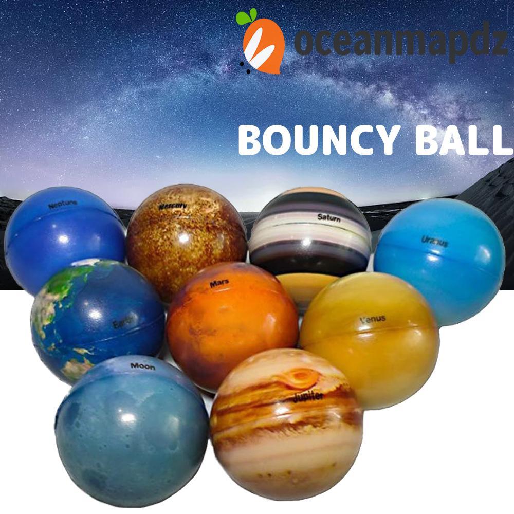 OCEANMAPDZ Moon Star Ball สําหรับเด็กลูกบอลฟองน้ําสีสันสดใสของเล่นเพื่อการศึกษายืดหยุ่นระบบพลังงานแส