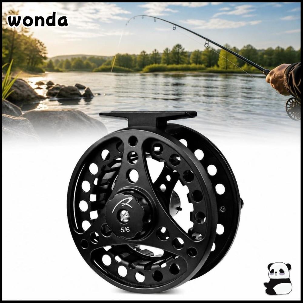 WONDA Fly Reel, 5/6 WT อลูมิเนียม Fly Fishing Reel, ทนทาน 2 + 1BB แบริ่ง 85 มม. เส้นผ่านศูนย์กลางตกป