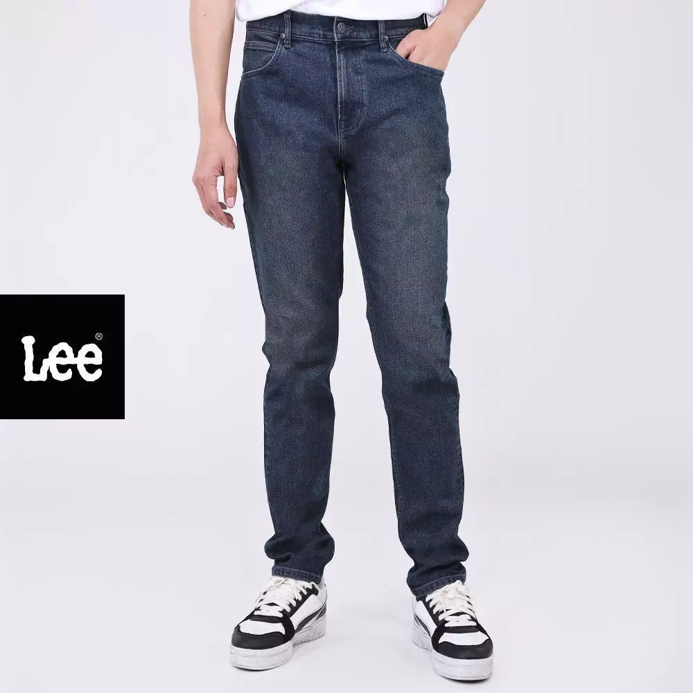 LEE กางเกงยีนส์ผู้ชาย เอวกลาง ทรงตรง Eddie รุ่น LE S326MEDDF03 สียีนส์เข้ม