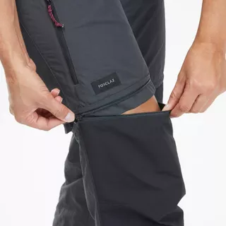 Decathlon Women'S Mountain Trekking 2-In-1 Zip-Off Trousers กางเกงเดินป่าผู้หญิงถอดขาได้ รุ่น Trek 100 - Grey